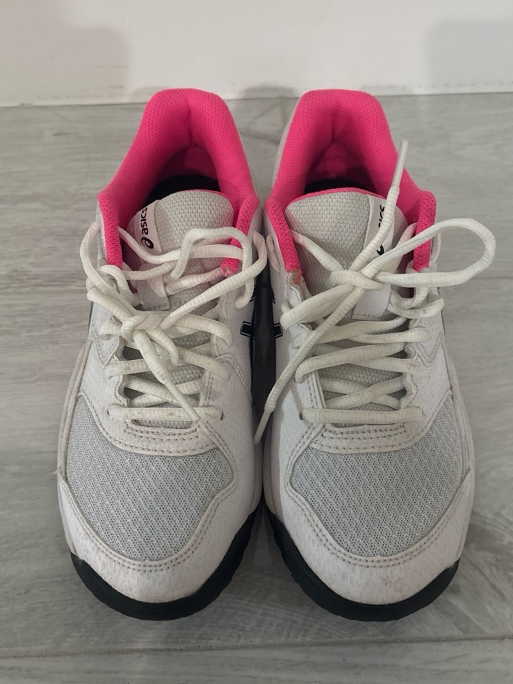 ASICS White and Pink Women's Athletic Sneakers